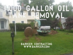 1,000 Gallon Oil Tank Removal in Cortlandt Manor by Barrier Contracting
